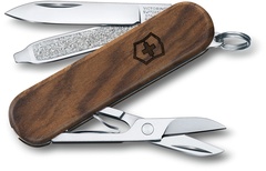 Нож-брелок Victorinox Classic SD, 58 мм, 5 функций, деревянная рукоять, 0.6221.63