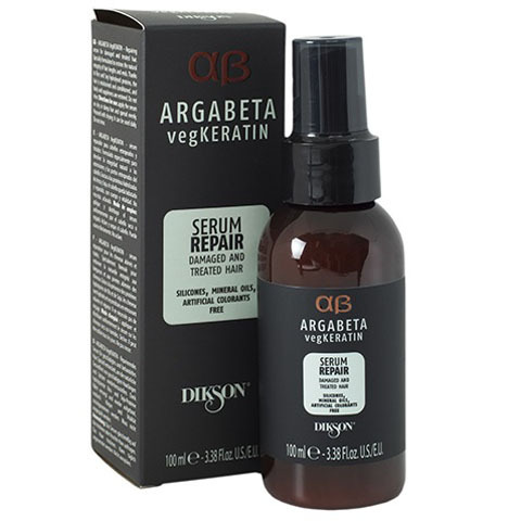 DIKSON Argabeta VegKeratin: Сыворотка для ослабленных и химически обработанных волос с гидролизированными протеинами риса и сои (Serum Repair)