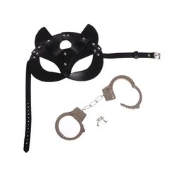 Эротический набор «Твоя кошечка»: маска и наручники - 