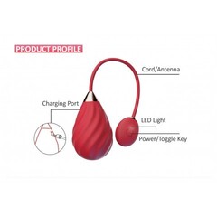 Виброяйцо Magic Motion Sundae App, красное