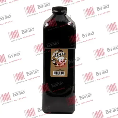 Тонер БУЛАТ s-Line MX-312GT, AR-310T для Sharp AR-5726, AR-5625 (Чёрный, банка 740 г)