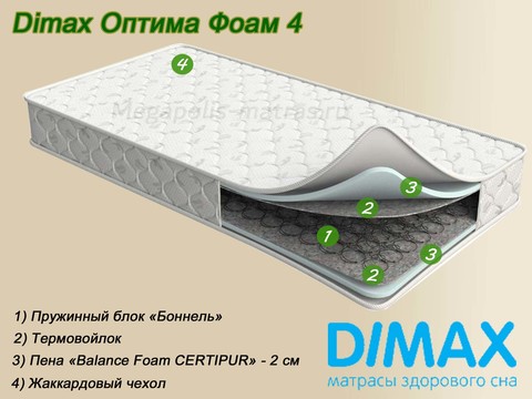 Матрас Dimax Оптима Фоам 4 от Мегаполис-матрас