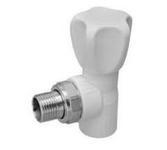 Кран PP-R шаровой белый НР Дн 20х1/2" угловой для радиатора RTP (РосТурПласт) 27807