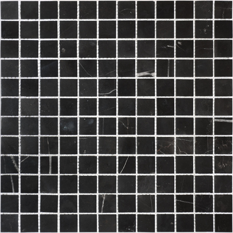 Мозаика LeeDo: Pietrine - Nero Oriente полированная 29,8x29,8x0,4 см (чип 23x23x4 мм)