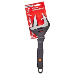 43-1-530 Ключ разводной двухкомпонентная рукоятка, тонкие губки, 300мм (макс 0-59мм) (РемоКолор)