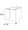 Cezares 55170 RIALTO База под раковину с двумя распашными дверцами Bianco opaco, 69x51x70