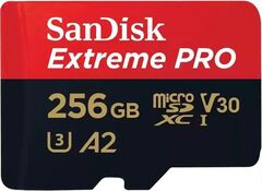 Карта памяти SanDisk 256GB Extreme Pro UHS-I microSDXC A2 C10 V30 U3 Black/Red