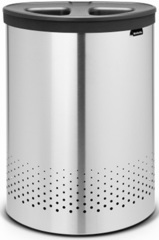 Корзина для белья 55л Brabantia матовая сталь