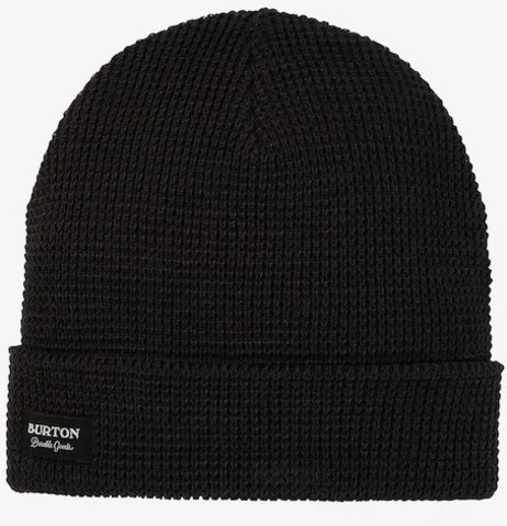 Картинка шапка Burton waffle beanie True Black - 1