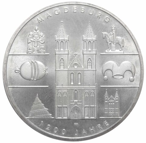 10 евро  «1200 лет Магдебургу» 2005г. Германия