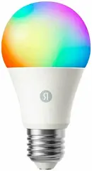 Умная лампочка Яндекс (Е27) работает с Алисой, 806 Лм, RGB, Matter over WiFi