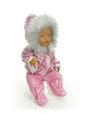 Костюм с курткой c мехом - на кукле. Одежда для кукол, пупсов и мягких игрушек.