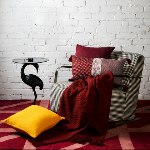 Покрывало вафельное 230х250 Tkano Essential бордовое