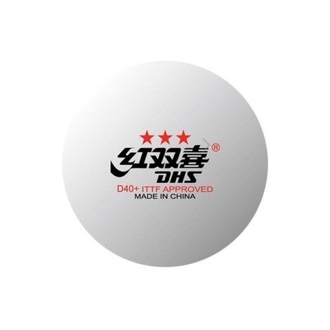 Мячи для настольного тенниса DHS 3* D40+ (10шт) (белый)