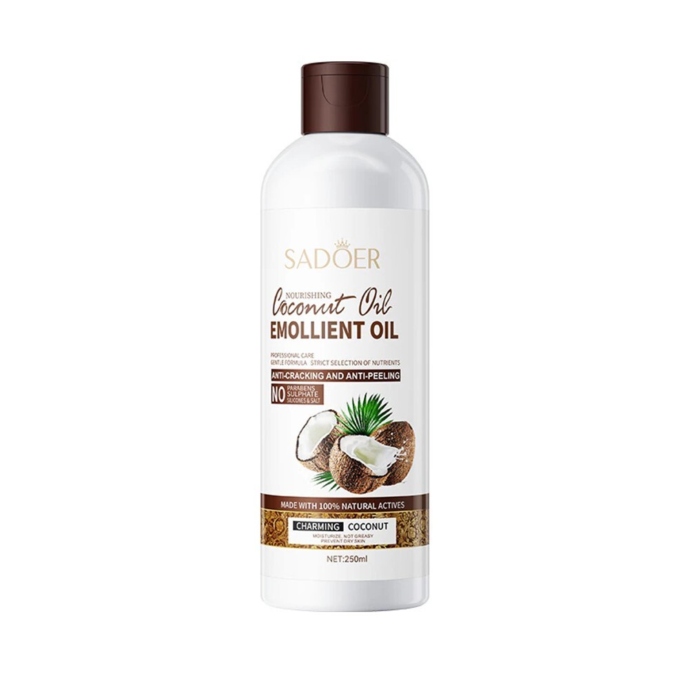 Увлажняющее масло для волос и тела с экстрактом кокоса Sadoer Nourishing  Coconut Oil Emollient Oil