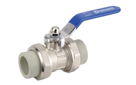 Шаровой кран из латуни с двумя сварными головками из ППР Donsen