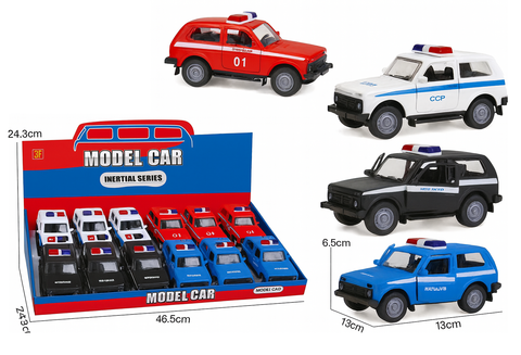 Машина Пластик 2106 Полиция в уп 12шт. Цена за шт.