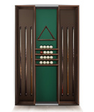 Киевница современная ясень мдф/шпон сукно на 6 киев (Black_bristol,Манчестер 70 yellow green) фото №7