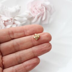 Бусина разделитель (спейсер) фриформ, 10*7 мм, позолота, П085