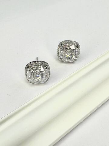 Серьги Мари, серебряный цвет