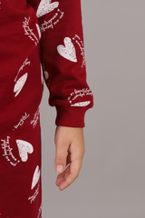 CWKG 50223-24K Пижама для девочки (джемпер, брюки),вишневый