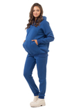 Утепленный спортивный костюм для беременных и кормящих 13125 синий галактик