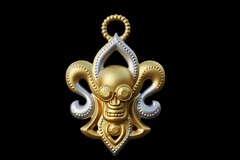 Силиконовый молд Череп Флер де Лис