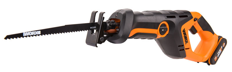 Сабельная пила аккумуляторная WORX WX508, 20В, 2 Ач x1, ЗУ 2А, сумка