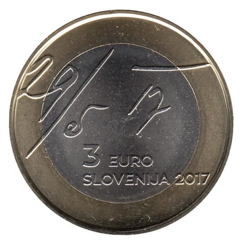 3 евро Словения "100 лет майской декларации" 2017 год
