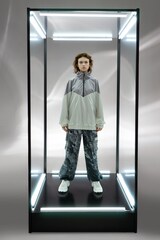 Анорак олимпийка Ветро-влаго непропускаемая, цвет серо-жемчужный