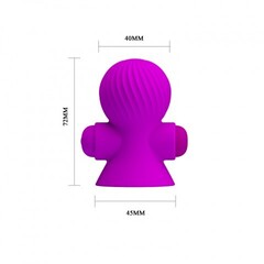 Стимулятор сосков с вибрацией (2 шт.) фиолетовый