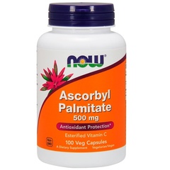 Now Foods, Аскорбил пальмитат, 500 мг, 100 растительных капсул