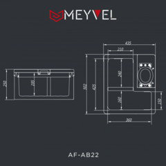 Компрессорный автохолодильник Meyvel AF-AB22 (12V/24V, 110V/220V опционально, 22л)