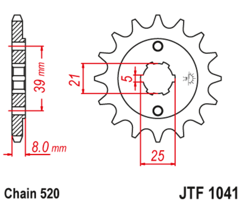 Звезда ведущая JTF1041-15