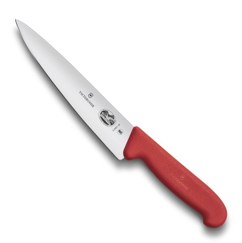 Кухонный нож Victorinox Fibrox Carving Knife разделочный, цвет красный (5.2001.19) лезвие 19 см. | Wenger-Victorinox.Ru