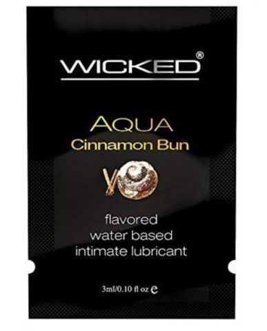 Лубрикант WICKED AQUA Cinnamon Bun с ароматом булочки с корицей - 3 мл. - Wicked 90340