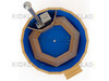 Купель круглая из кедра с пластиковой вставкой ПРЕМИУМ, h120/Ø120/4 см