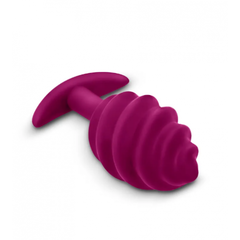 Gvibe Gplug Twist 2 Raspberry витая силиконовая анальная пробка для ношения, 10.5х3.9 см