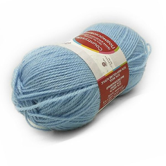 Пряжа "Подмосковная", 50% шерсть, 50% акрил, 100гр-250м, голубой