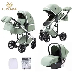 Детская коляска Luxmom F2A 3в1 (зеленый)