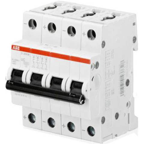 Автоматический выключатель 4-полюсный 50 А, тип C, 10 кА S204M C50UC. ABB. 2CDS274061R0504