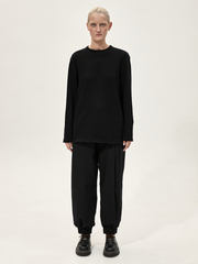 Лонгслив "Фуфайка". Черный