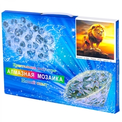 
          Алмазная мозаика Alingar, на подрамнике, с полным заполнением, (глянц), 40х50 см, 26 цветов, "Царь зверей"