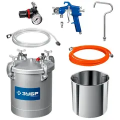 ЗУБР KNB-10, 10 л, красконагнетательный бак с краскораспылителем,Профессионал(06464)