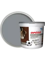 Эмаль для пола акриловая Ореол полуматовая тёмно-серая