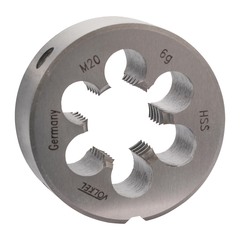 Плашка М20х2,5 DINEN22568 HSS 6g 45х18мм Volkel 27466
