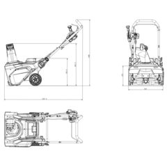 Снегоуборщик Greenworks 82SN22 82V (56 см) аккумуляторный, без АКБ и ЗУ