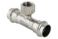 Тройник Valtec с вн.р. нерж. сталь 42х1/2