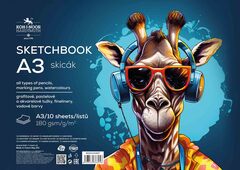 Бумага для графических работ и акварельных красок А3 180 г/м2 10л