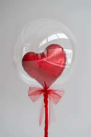 Шар гелиевый баблс с Сердечком